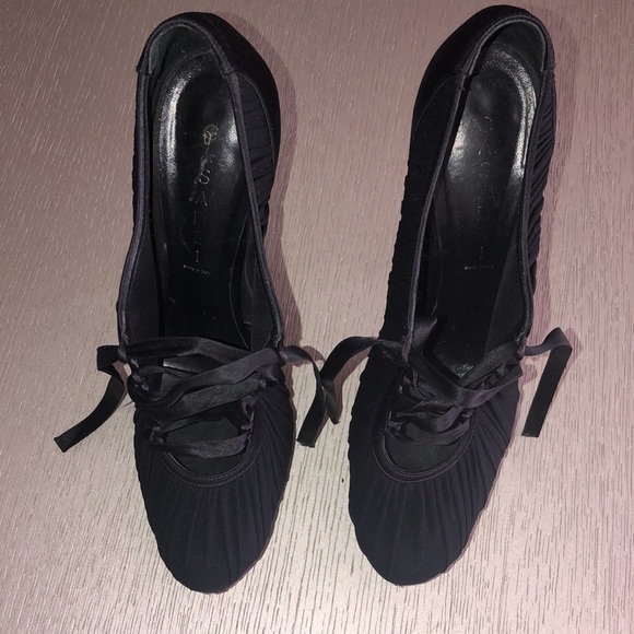 CASADEI satin Plataform shoes Size 10 - Picture 3 of 12